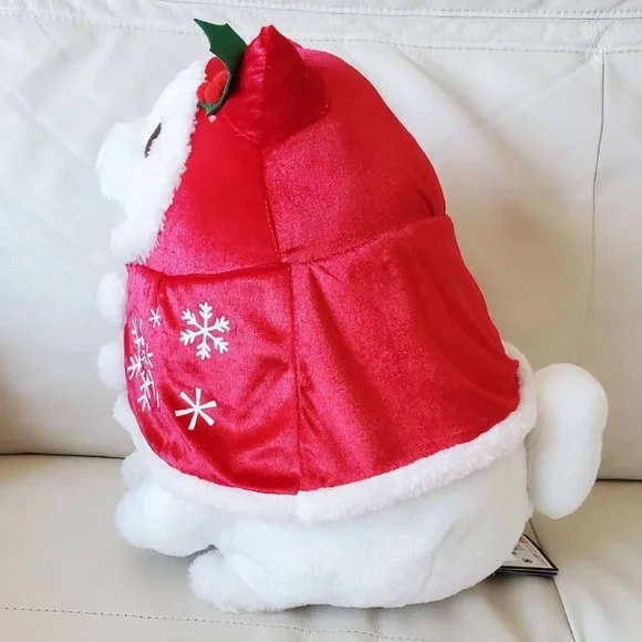 Faithful Mochi Shiba - Red Hooded Ume - XL Christmas Plushie - Picture 2 of 6